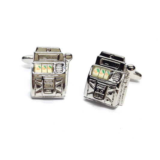 Slot Machine One Armed Bandit Gamlers Casino Cufflinks | Ashton and Finch