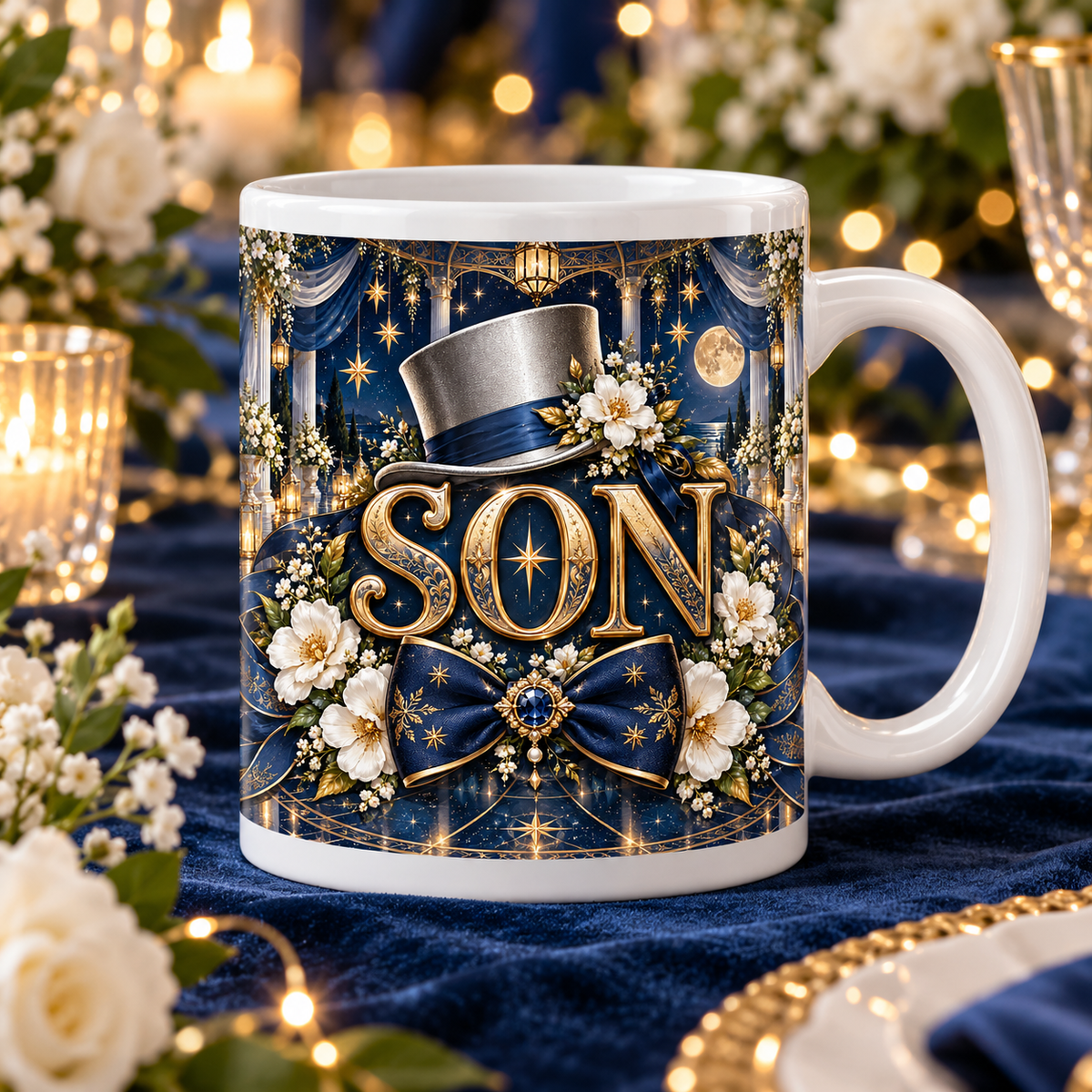 Son — Starlight Wedding Mug — front design