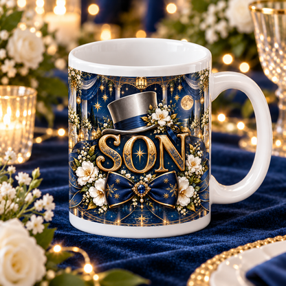 Son — Starlight Wedding Mug — design detail