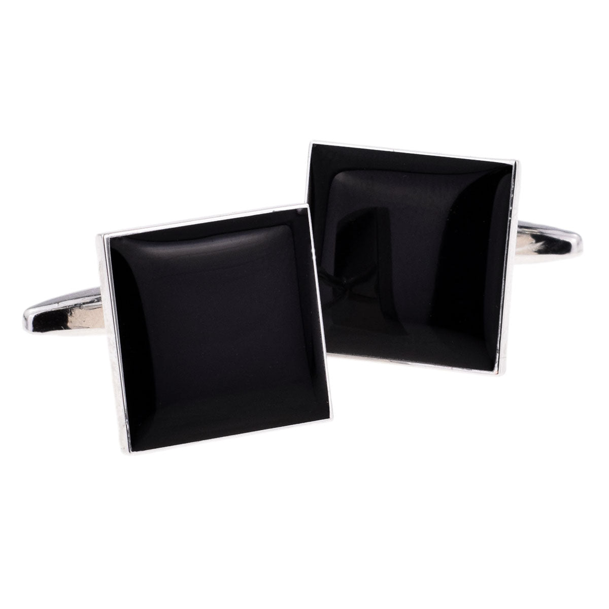 Plain Black Square Cufflnks | Ashton and Finch