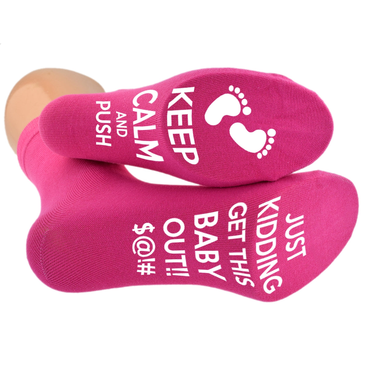 Maternity Socks Keep Calm And Push Just Get This Baby Out – Funny Comfortable Ladies Socks