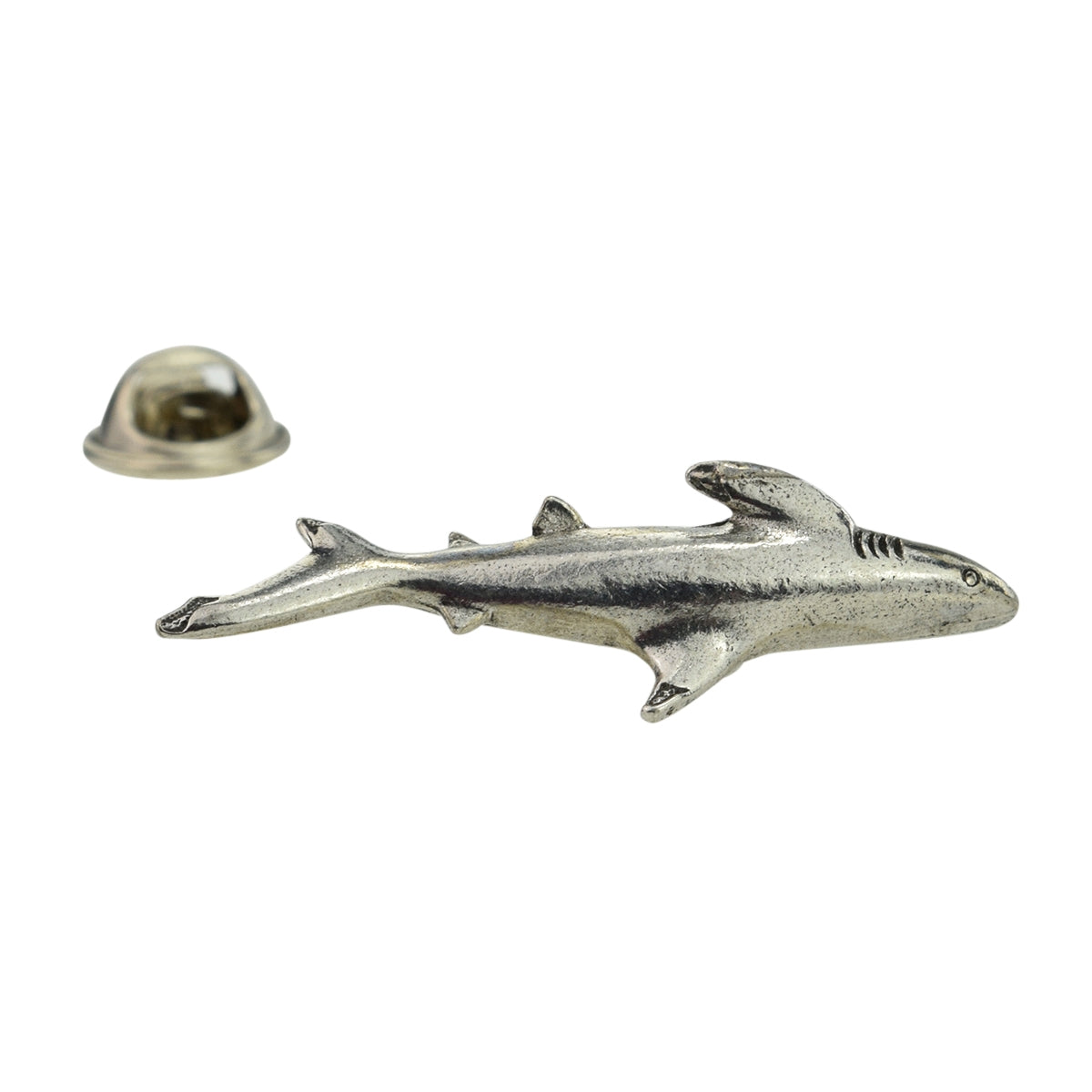 Shark Pewter Lapel Pin Badge
