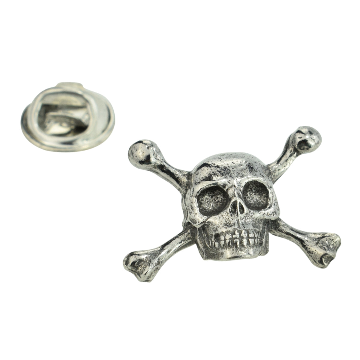 Skull & Crossbones Pewter Lapel Pin Badge
