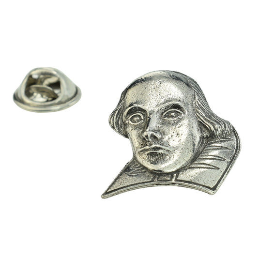 William Shakespeare Pewter Lapel Pin Badge