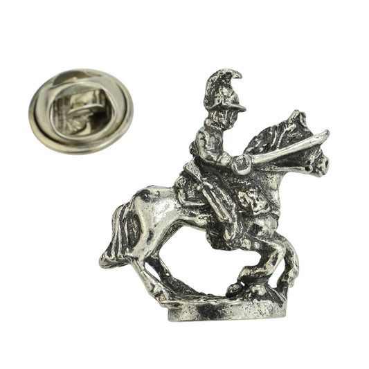 Waterloo Cavalry Rider Pewter Lapel Pin Badge (DWC)