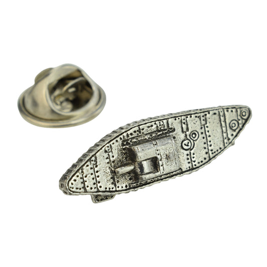 WW1 Army Tank Pewter Lapel Pin Badge