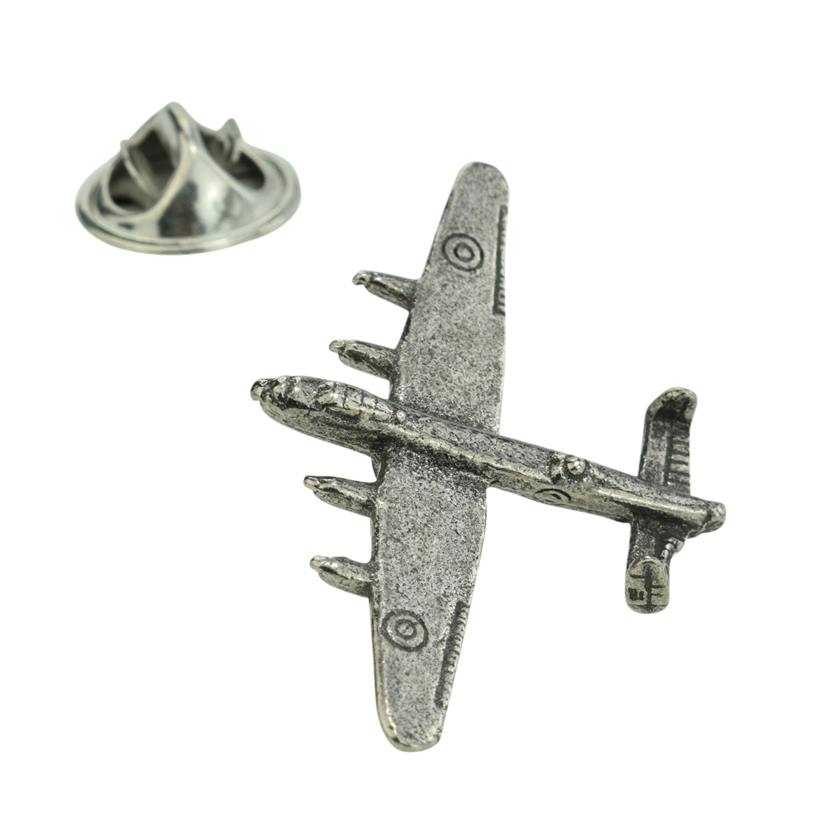 Lancaster Bomber Plane Aeroplane Pewter Lapel Pin Badge