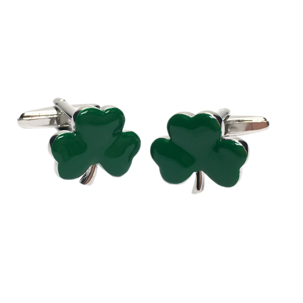 Green Irish Shamrock Cufflinks | Ashton and Finch
