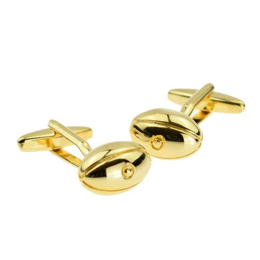 Gold Plated Rugby Ball Sports Cufflinks | Ashton and Finch