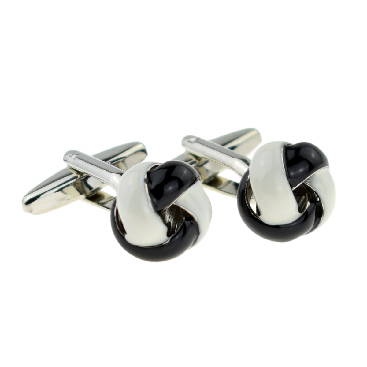 Black & White Knot Classic Cufflinks | Ashton and Finch