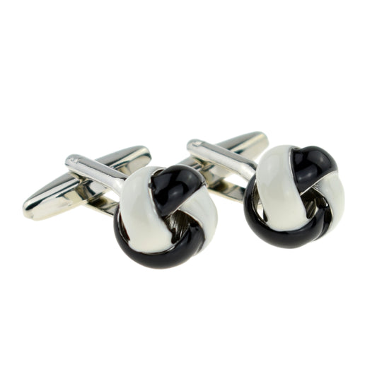 Black & White Knot Classic Cufflinks | Ashton and Finch
