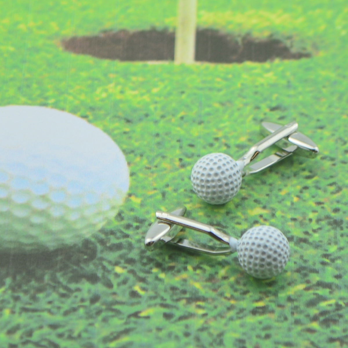 White Golf Balls Sport Cufflinks | Ashton and Finch