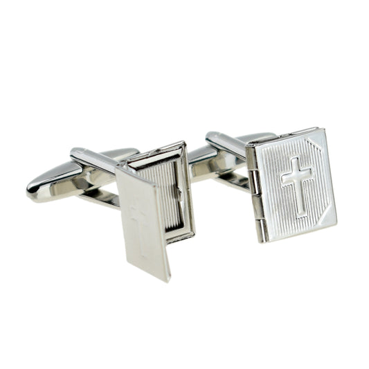 Opening Holy Bible Religion Cufflinks | Ashton and Finch