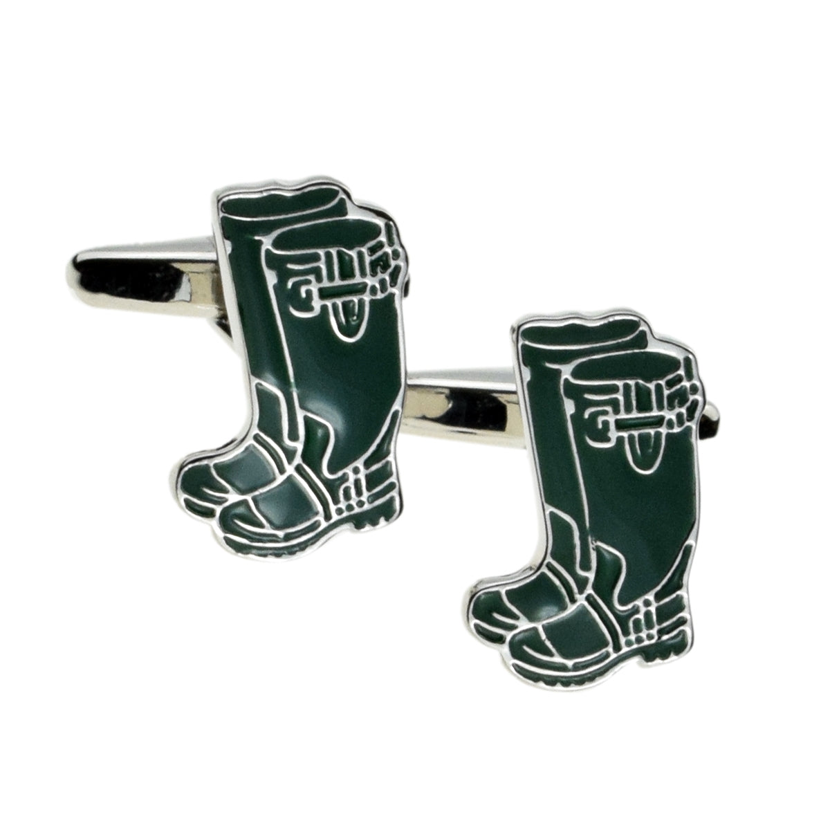 Green Wellington Boots Wellies Farmers Cufflinks | Ashton and Finch