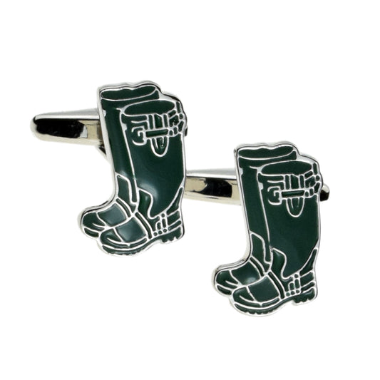 Green Wellington Boots Wellies Farmers Cufflinks | Ashton and Finch