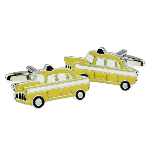 Yellow New York Taxi Cab Motor Car Cufflinks | Ashton and Finch