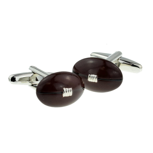 Brown Rugby Balls Sport Cufflinks | Ashton and Finch