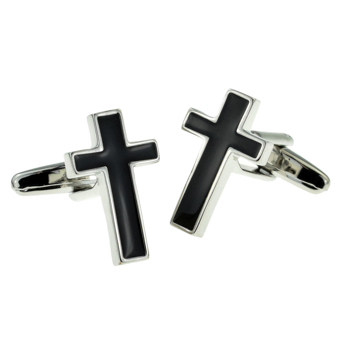 Black Christian Cross Religious Cufflinks | Ashton and Finch