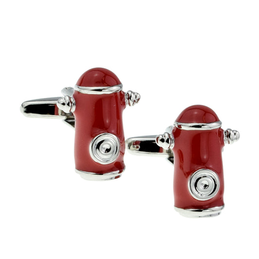 Red American Style Street Fire Hydrants Cufflinks | Ashton and Finch