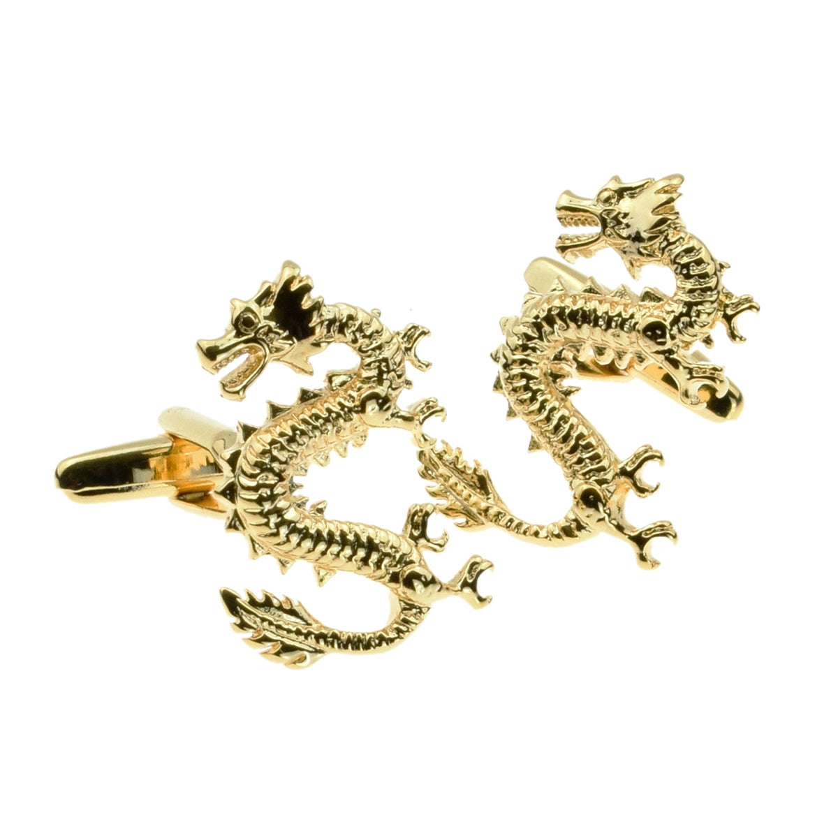Gold Plated Lucky Chinese Dragon Cufflinks | Ashton and Finch