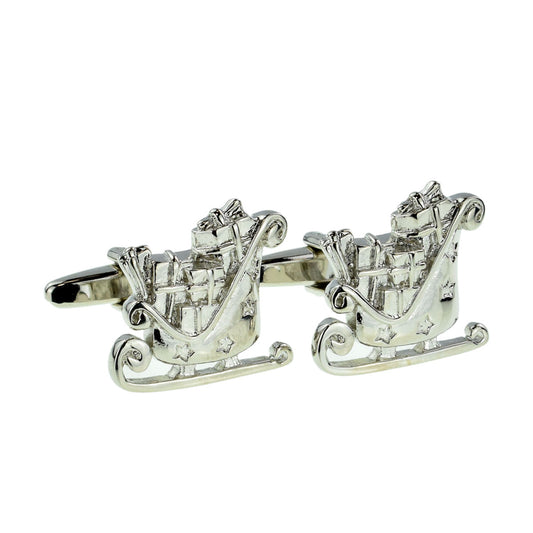 Santas Sleigh Full of Toys Christmas Cufflinks | Ashton and Finch