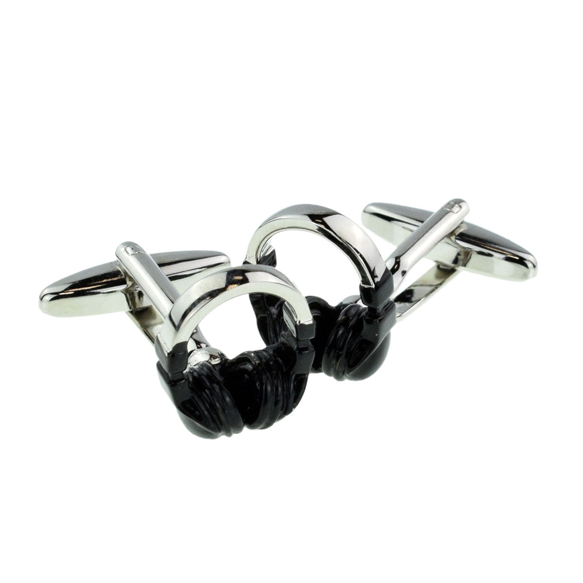 Black & Silver Headphones Music Cufflinks | Ashton and Finch
