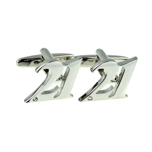 Rhodium Plated AGE 21 Cufflinks | Ashton and Finch