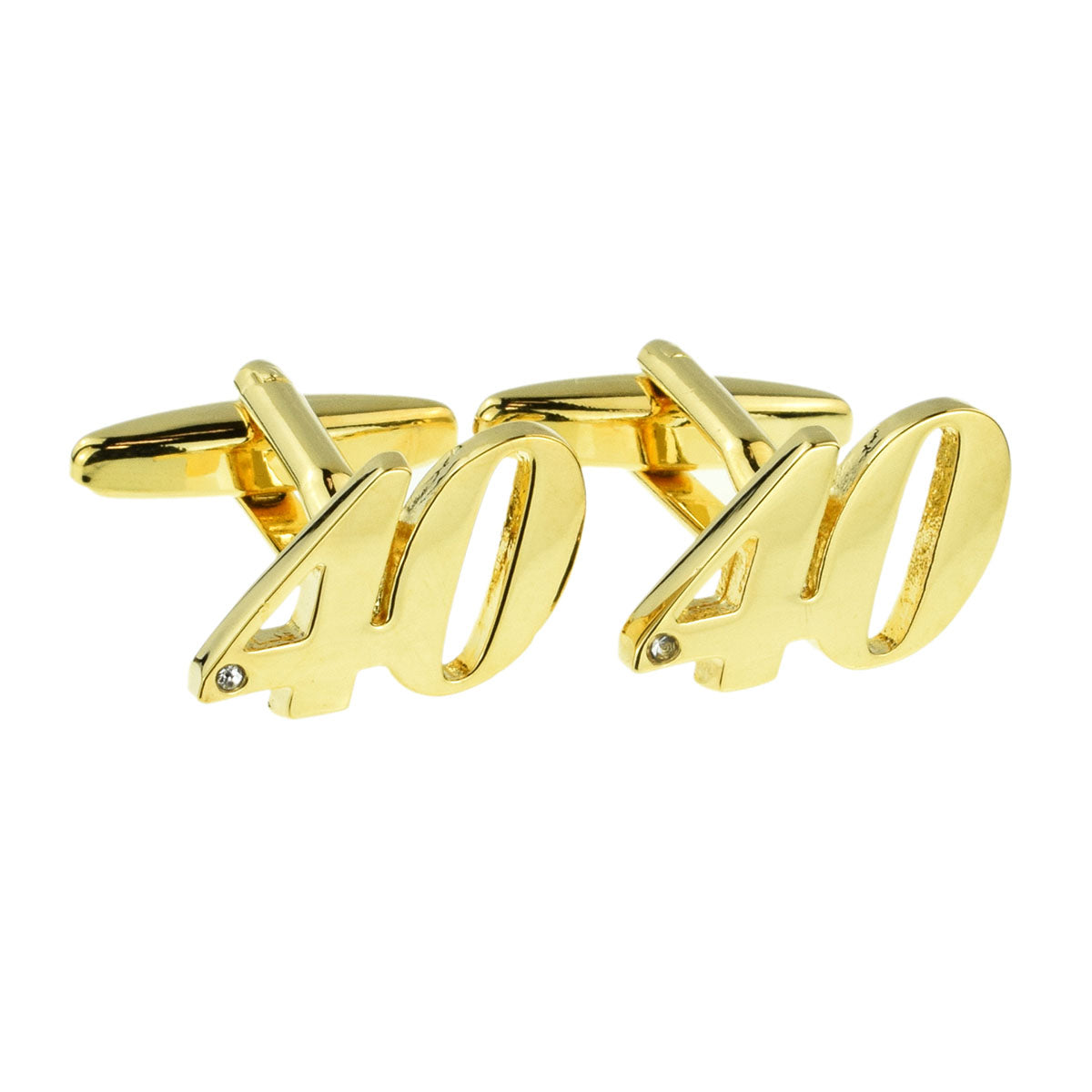 Gold Plated Age 40 or 40th Anniversary Cufflinks | Ashton and Finch