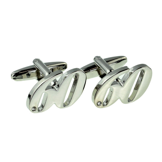 Rhodium Plated age 60 or 60th Anniversary Cufflinks | Ashton and Finch