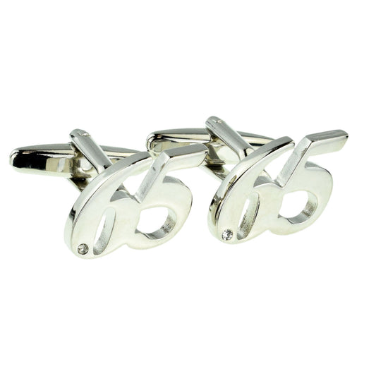 Rhodium Plated AGE 65 Cufflinks | Ashton and Finch