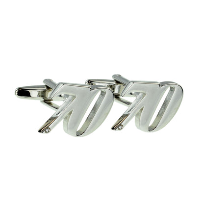 Rhodium Plated AGE 70 Cufflinks | Ashton and Finch