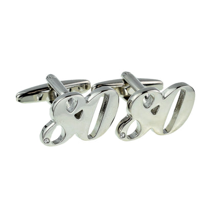 Rhodium Plated AGE 80 Cufflinks | Ashton and Finch
