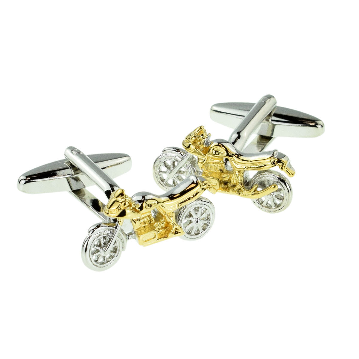 Two Tone Sporty Motorbikes Cufflinks | Ashton and Finch