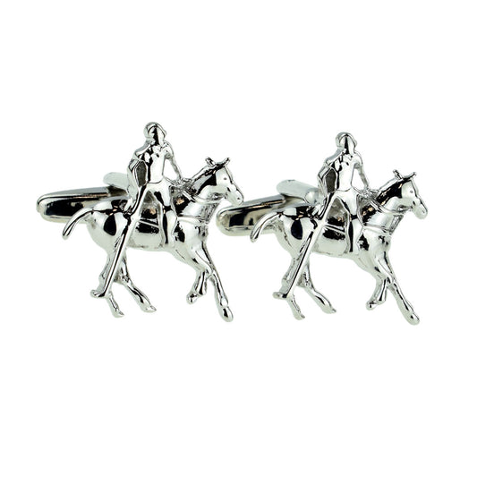 Horse Mounted Polo Player Equestrian Cufflinks | Ashton and Finch
