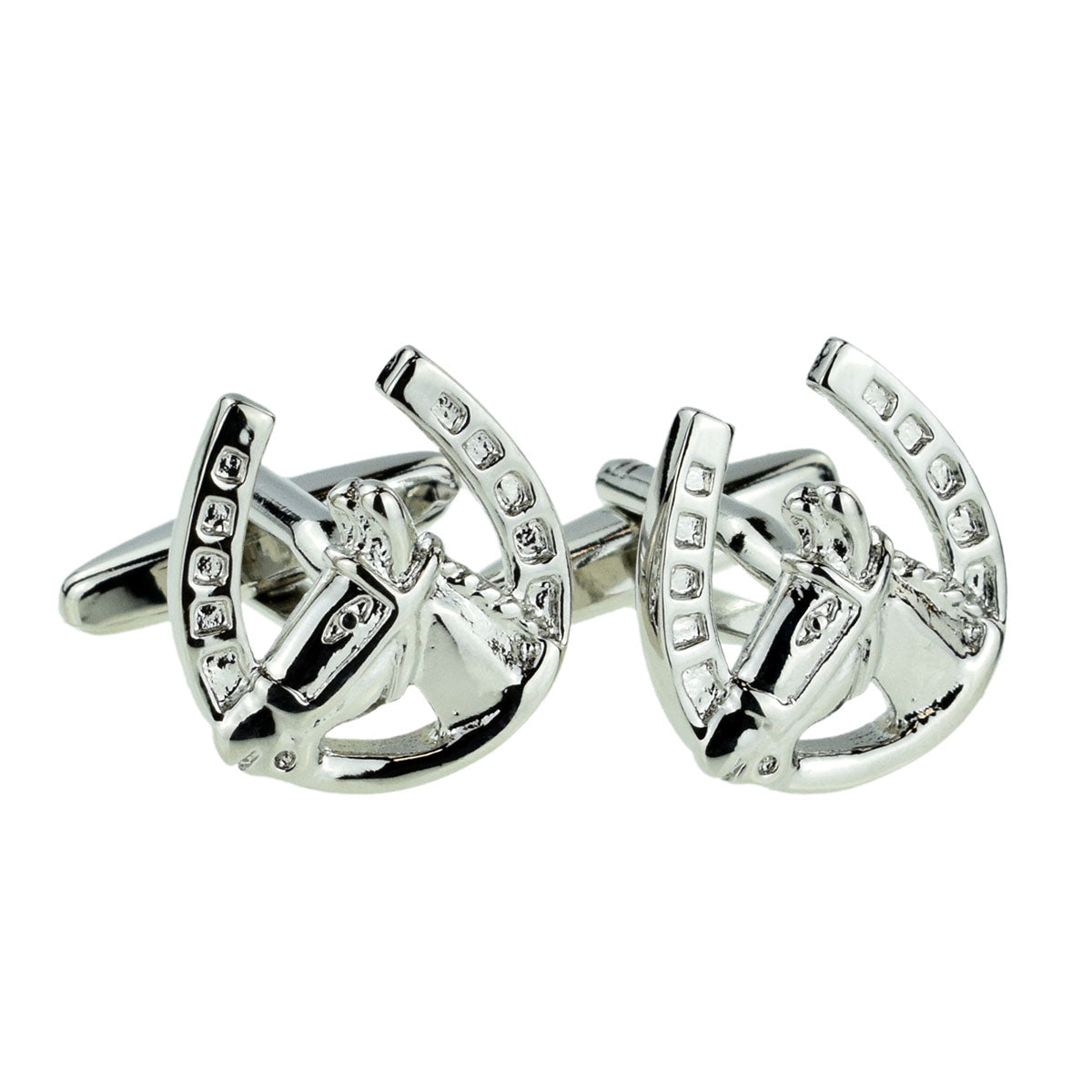 Equestrian Lucky Horseshoe with Horses Head Cufflinks | Ashton and Finch