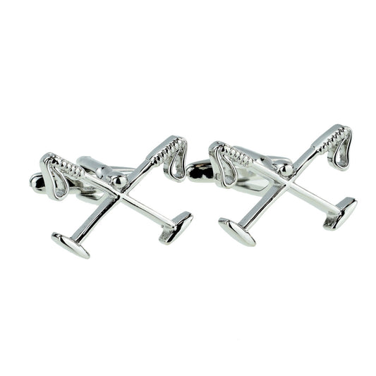 Crossed Polo Mallets Equestrian Horse Riders Cufflinks | Ashton and Finch