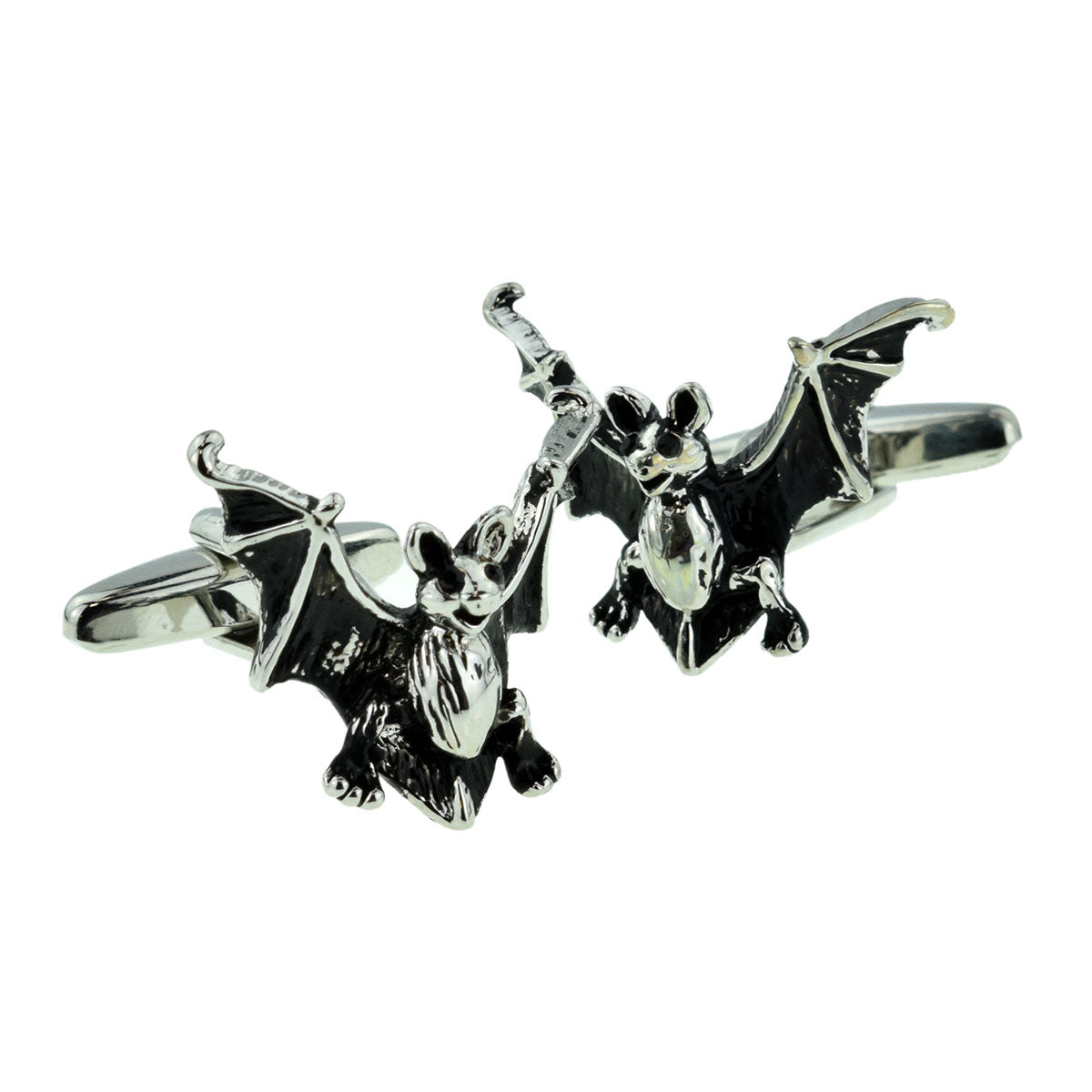 Bats with Black Crystal Eyes Cufflinks | Ashton and Finch