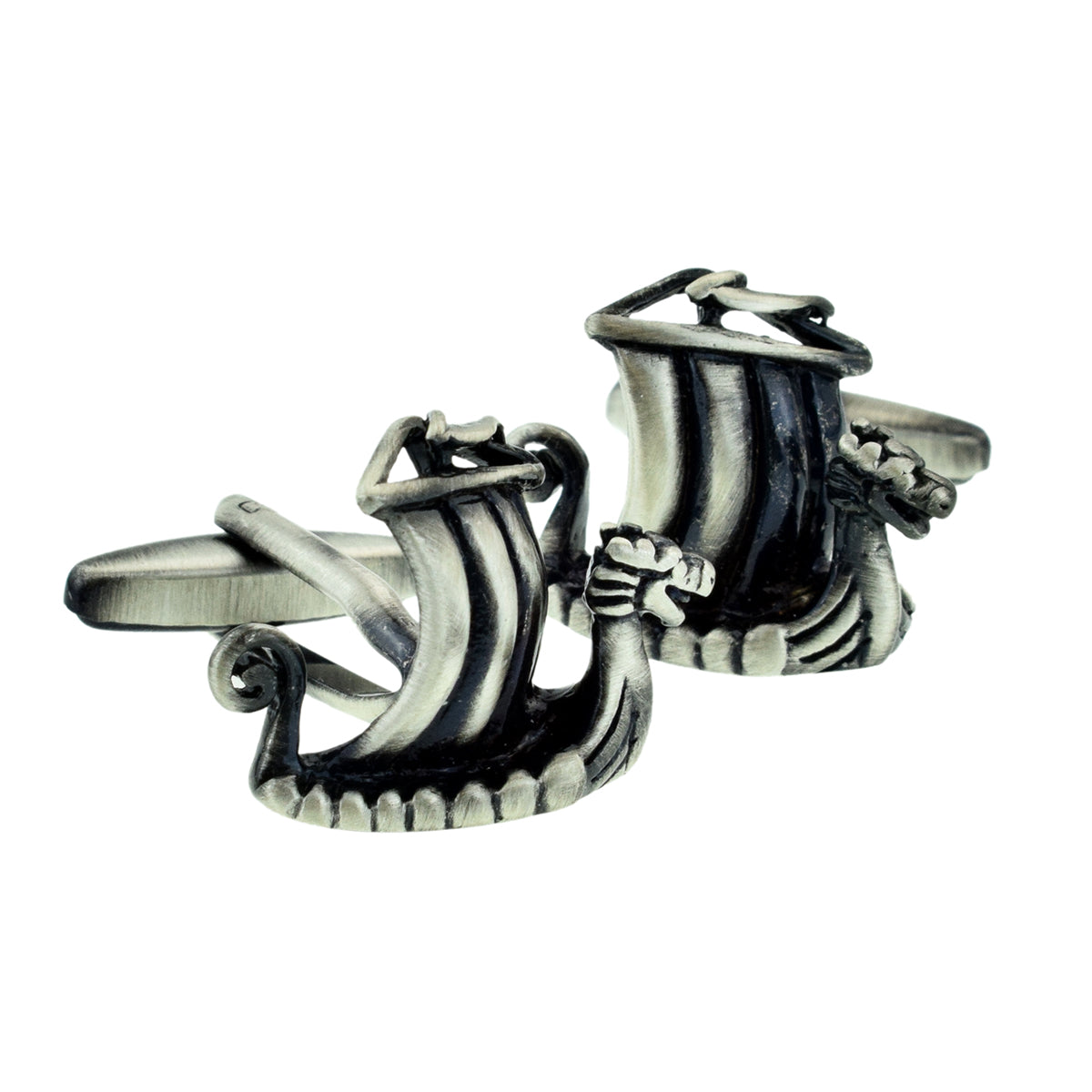 Antique Finish Viking Longboat Museum Cufflinks | Ashton and Finch