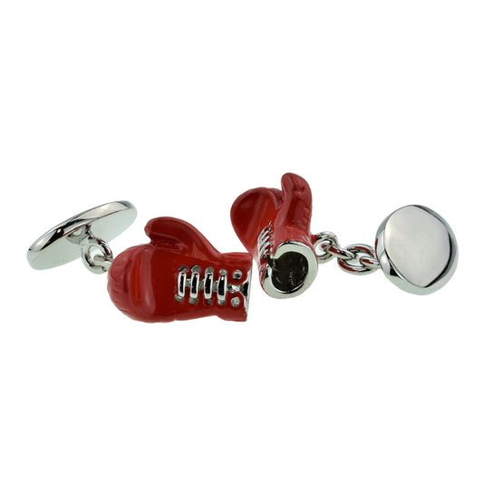 Red Boxing Gloves Chain Style Cufflinks | Ashton and Finch