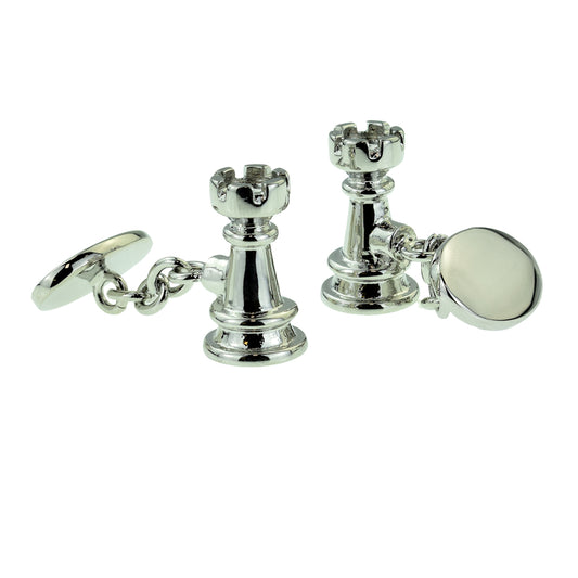 Castle Chess Piece Chain Cufflinks | Ashton and Finch