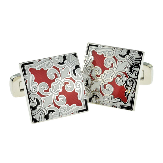 Red Enamelled Classic Cufflinks (DWC) | Ashton and Finch