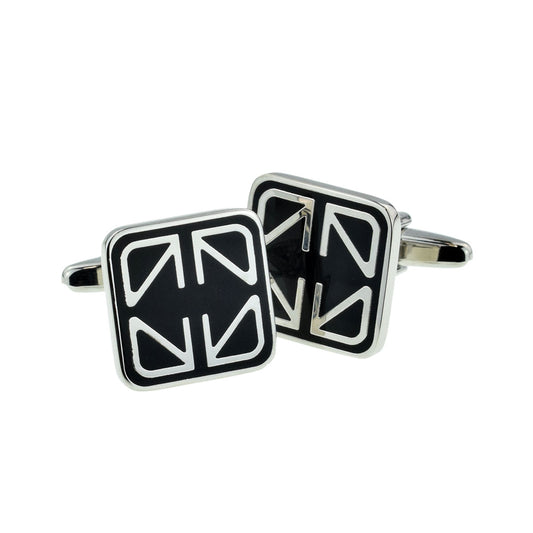 Black Enamelled Classic Cufflinks (DWC) | Ashton and Finch