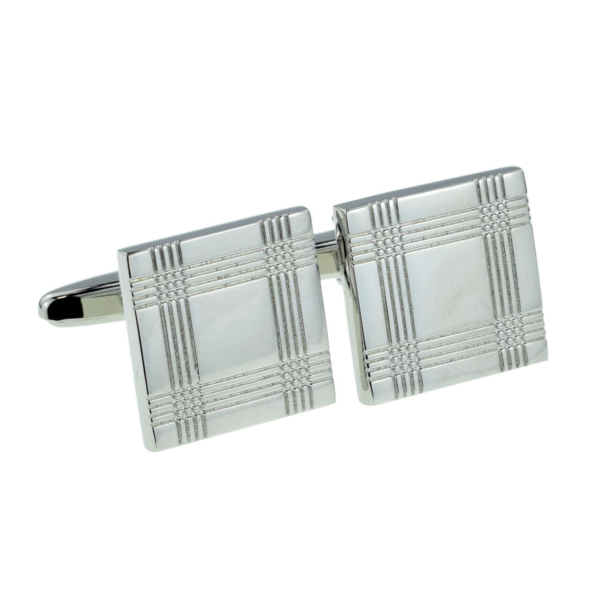 Rhodium Plated Classic Cufflinks (DWC) | Ashton and Finch