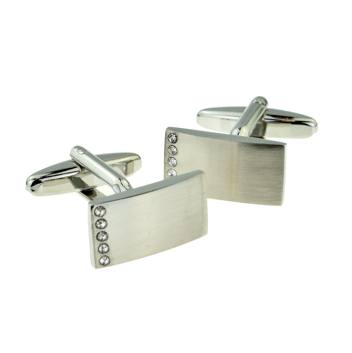 Curved Rectangular Classic Cufflinks (DWC engravable) | Ashton and Finch