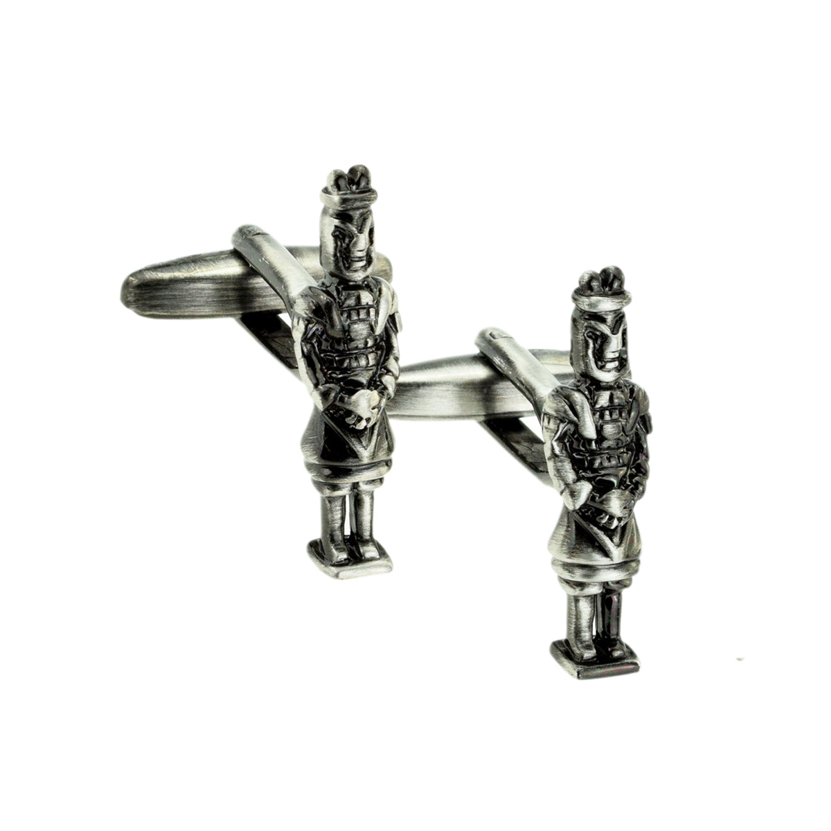Chinas Terracotta Army Foot Soldier Antique Finish Museum Cufflnks | Ashton and Finch