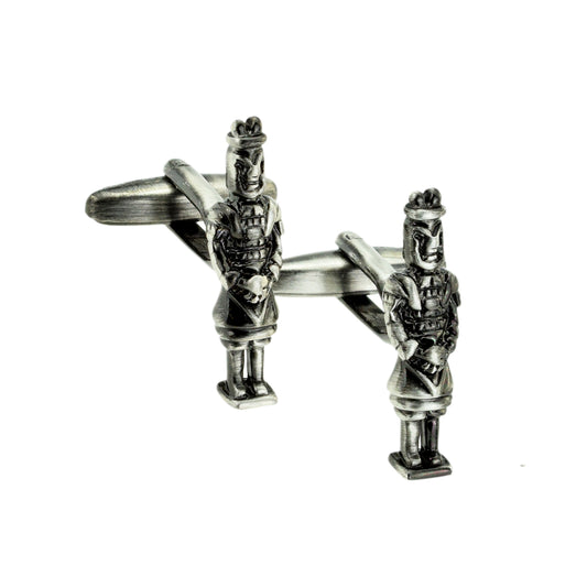 Chinas Terracotta Army Foot Soldier Antique Finish Museum Cufflnks | Ashton and Finch