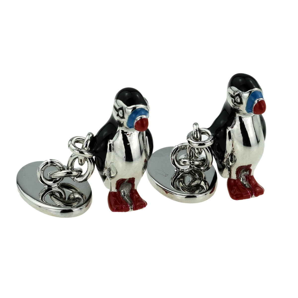 Puffin Bird Chain Style Cufflinks | Ashton and Finch