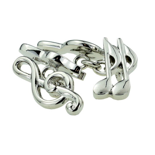 Treble Clef & Musical Notes Chain Style Cufflinks | Ashton and Finch