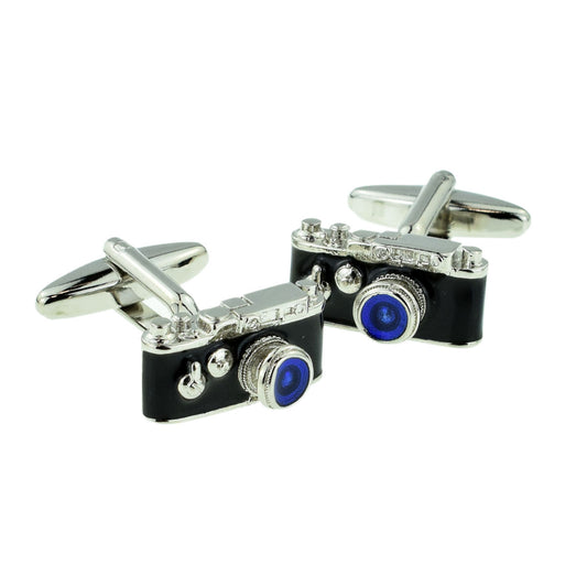 Retro Camera Blue Lens, Photographers Cufflinks | Ashton and Finch