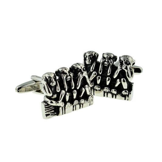 Three Wise Monkeys Cufflinks | Ashton and Finch